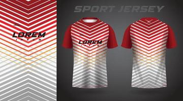 conception de maillot de sport t-shirt blanc rouge vecteur