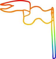 drapeau de dessin animé de dessin de ligne de gradient arc-en-ciel vecteur