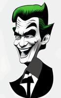 joker bande dessinée portrait halloween collection vol1 vecteur