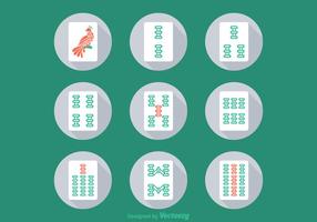 Icônes vectorielles gratuites mahjong vecteur