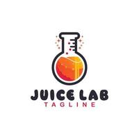 gradient de conception de logo de laboratoire de fruits orange vecteur