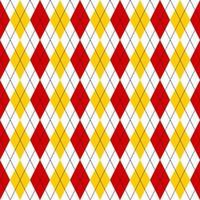 conception sans couture de motif rouge jaune argyle vecteur