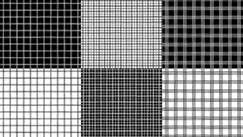 motifs à carreaux sans couture vecteur blanc noir