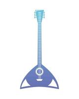 instrument de musique guitare bleue vecteur