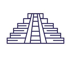 point de repère mexicain pyramide maya vecteur