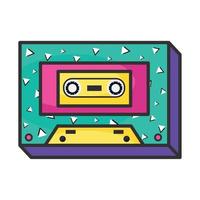 cassette années 90 style nostalgie vecteur