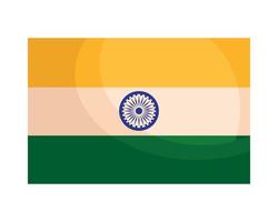 Inde drapeau pays emblème vecteur