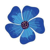 jardin fleuri bleu vecteur