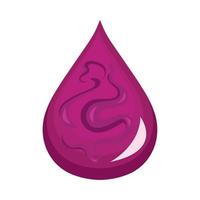 goutte de liquide violet vecteur