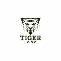 conception de vecteur illustration logo tigre