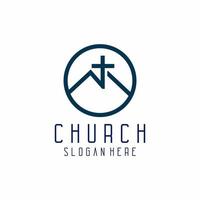 vecteur de logo illustration église chrétienne