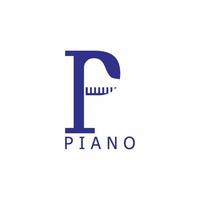 vecteur de logo de piano