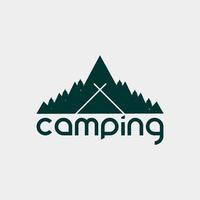 conception de vecteur illustration logo camping