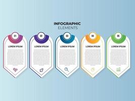 modèle de conception de vecteur 3d abstrait infographie de présentation d'entreprise. peut être utilisé pour la mise en page du flux de travail, le diagramme, le rapport annuel, la conception de sites Web, la bannière créative, le vecteur d'étiquette