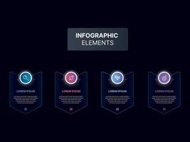 modèle de conception de vecteur 3d abstrait infographie de présentation d'entreprise. peut être utilisé pour la mise en page du flux de travail, le diagramme, le rapport annuel, la conception de sites Web, la bannière créative, le vecteur d'étiquette