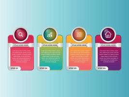 infographie de présentation d'entreprise modèle de conception de vecteur 3d abstrait. peut être utilisé pour la mise en page du flux de travail, le diagramme, le rapport annuel, la conception Web, la bannière créative, le vecteur d'étiquette