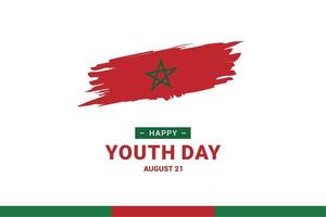journée de la jeunesse marocaine vecteur