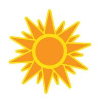 conception de vecteur de symbole de soleil jaune