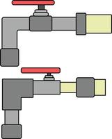 robinet ou robinet simple jeu d'icônes pour l'élément de conception vecteur