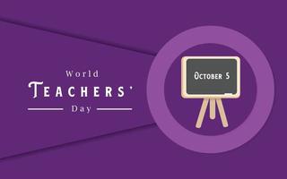 journée mondiale des enseignants, conception d'illustration, conception de poste de vecteur. vecteur