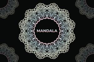conception abstraite de fond de mandala. conception de modèle de mandala de cadre. vecteur
