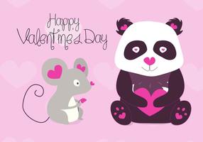 Vecteur libre des animaux de Valentines