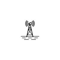 logo de conception de tour de télécommunication vecteur