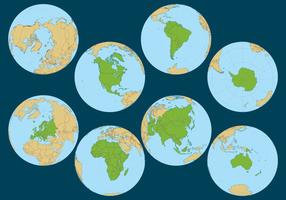 Globe vecteurs continent