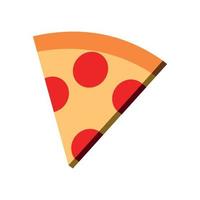 icône de pizza, symbole vectoriel à plat, contour et style isométrique