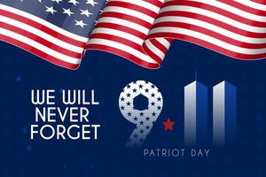 9 11 usa patriot day nous n'oublierons jamais le 11 septembre illustration vecteur