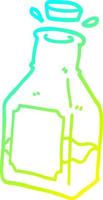 ligne de gradient froid dessinant une boisson de dessin animé dans une carafe vecteur