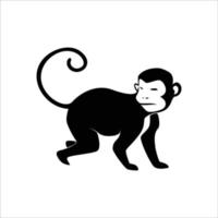 silhouette de singe. signe et symbole de primate. vecteur