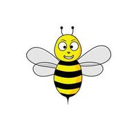 bande dessinée d'abeille. illustration vectorielle de mascotte d'abeille vecteur