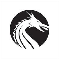 silhouette de dragon chinois. logo de créature mythologique pour votre entreprise. vecteur