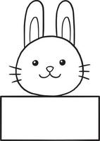 lapin animal dessin animé griffonnage kawaii anime coloriage mignonne illustration clip art personnage vecteur