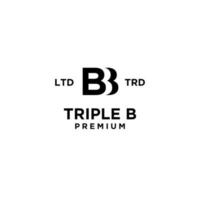 création d'icône logo lettre triple b bbb vecteur