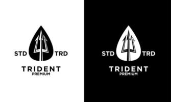 création de logo vintage trident vecteur