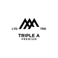 triple a aaa lettre logo icône création vecteur