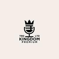 roi reine couronne chevalier podcast logo icône création vecteur