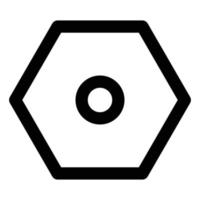 icône de boulon de style de ligne sur le thème de la construction vecteur
