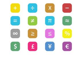 Vecteur gratuit de symboles financiers mathématiques