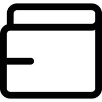 icône de portefeuille de style ligne sur le thème de l'argent vecteur
