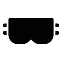 icône de lunettes de soudage de style solide sur le thème de la construction vecteur