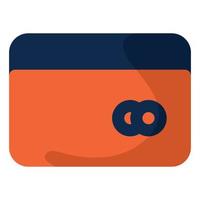 icône de carte de crédit de style plat sur le thème de l'argent vecteur