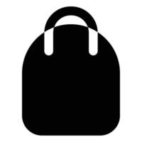 icône de sac d'argent de style solide sur le thème de l'argent vecteur