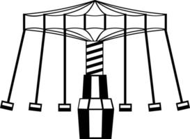 icône de fine ligne de carrousel de chaîne vecteur
