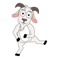 graphique de dessin animé mignon animal de chèvre vecteur