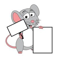 mignon, souris, animal, dessin animé vecteur