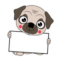 dessin animé animal chien mignon vecteur