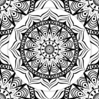 livre de coloriage pour adultes et enfants plus âgés. page de coloriage avec motif de fleurs vintage, page de livre de coloriage adulte mandala ornemental vecteur